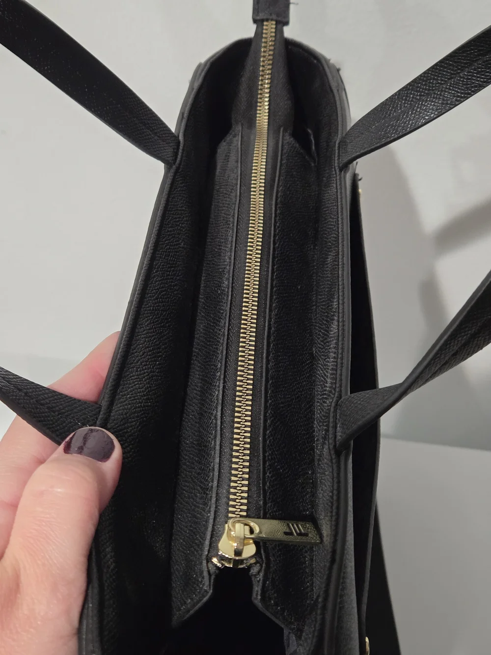 London Fog Black Sofia Studded Tote